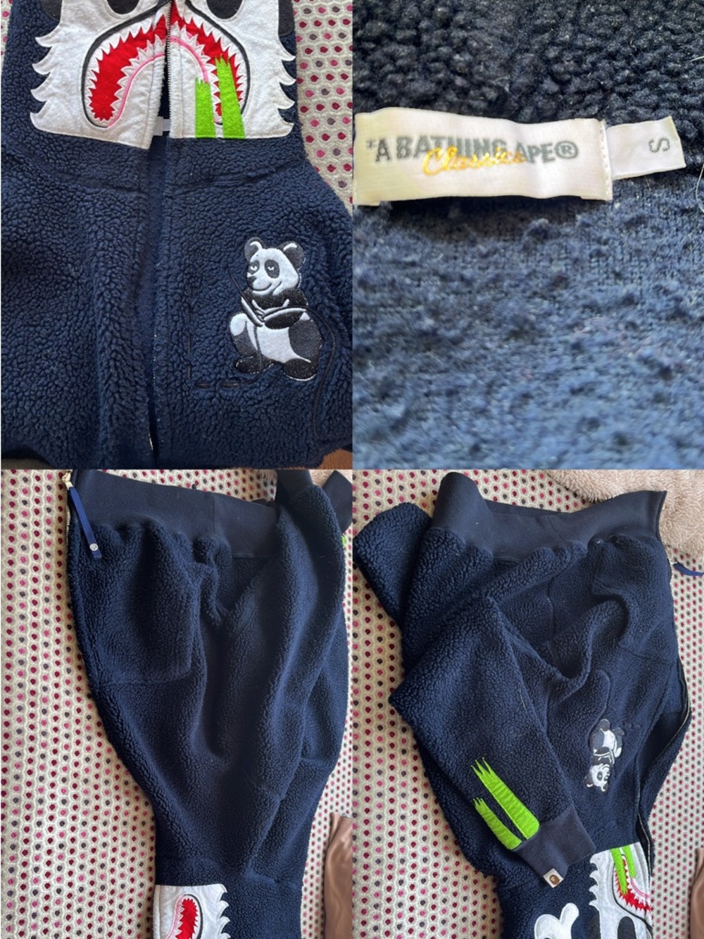 Bape panda fleece hoodie